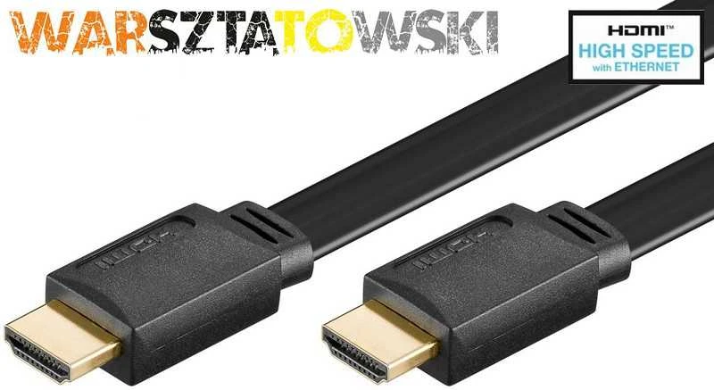 Goobay 3m didelės spartos HDMI plokščias kabelis su eternetu [4K (2160p), paauksuoti kontaktai, ARC]