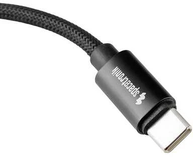 USB-C Spacetronik magnetinis laidas 1,2 m, juodas