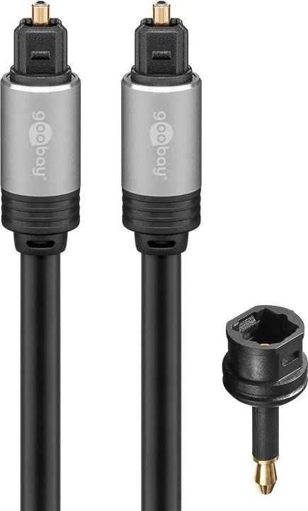Toslink optinis kabelis 1m su 3.5 mm adapteriu