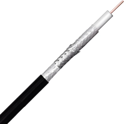 Kabelis RG6 Spacetronik DOKA 4K CU PE Trishield 1mb