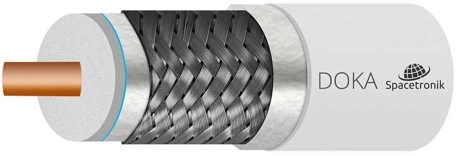 Kabelis RG6 Spacetronik DOKA 4K CU Trishield 100m