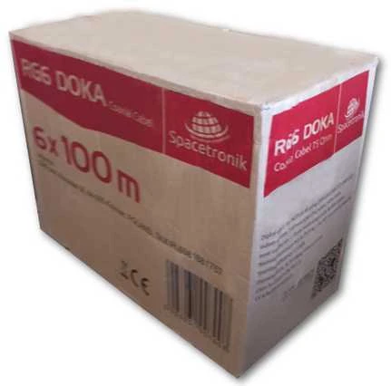 Kabelis RG6 Spacetronik DOKA 4K CU Trishield 100m