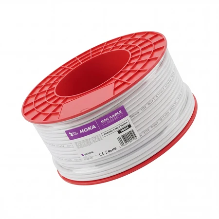 Kabelis RG6 Spacetronik HOKA 102 CU Dualshield 100m