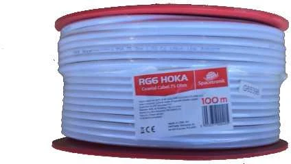 Kabelis RG6 Spacetronik HOKA 102 CU Dualshield 100m