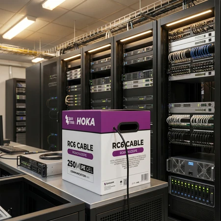 Kabelis RG6 Spacetronik HOKA PE 102 CU Dualsh. 250m