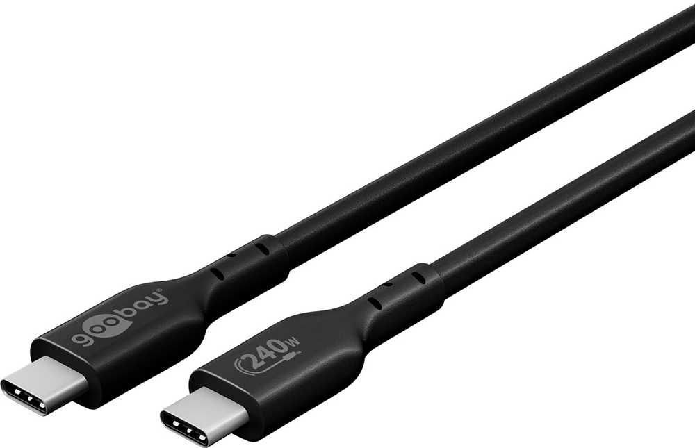 Kabelis USB-C 2.0 480 Mb/s 5A 48V 240W Goobay 1m
