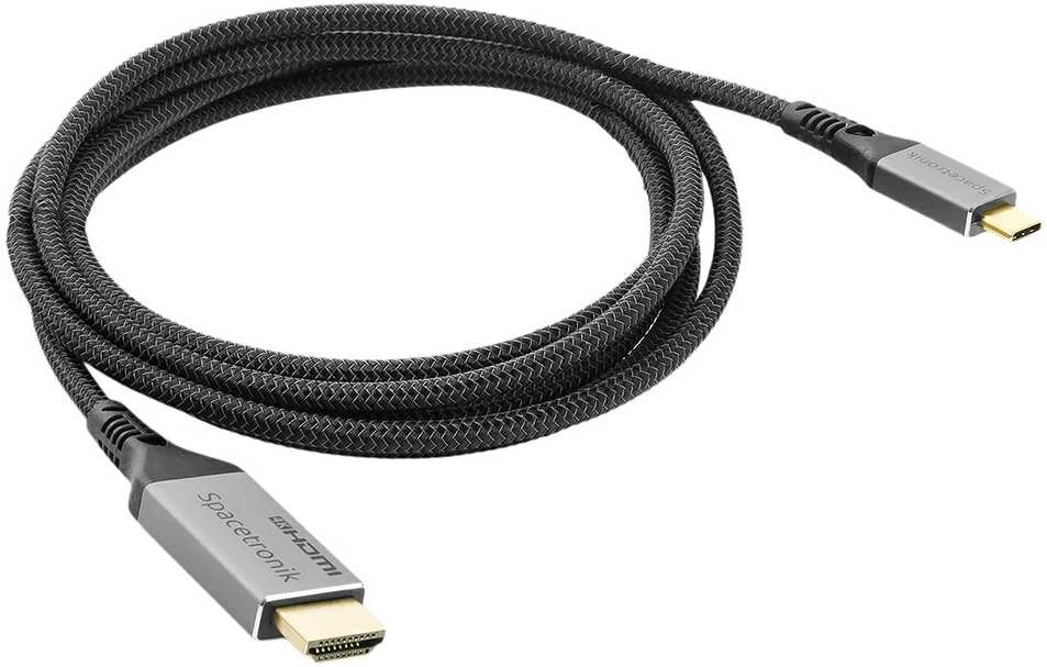 Spacetronik USB-C į HDMI laidas su pinta izoliacija