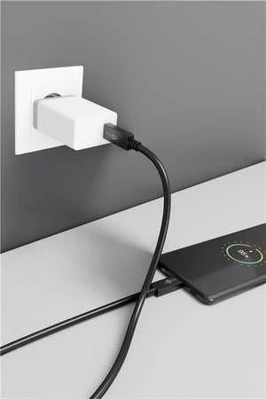 Kabelis USB Goobay USB-C - USB-C 1 m Juodas (49254)