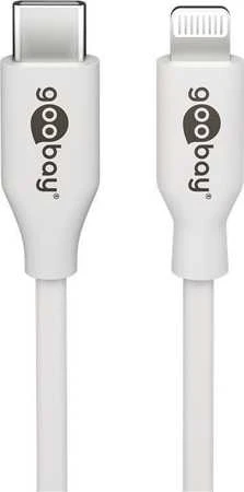 Goobay | Lightning – USB-C USB įkrovimo ir sinchronizavimo kabelis | USB-C prie Lightning Apple Lightning male (8 kontaktų) | USB-C vyr