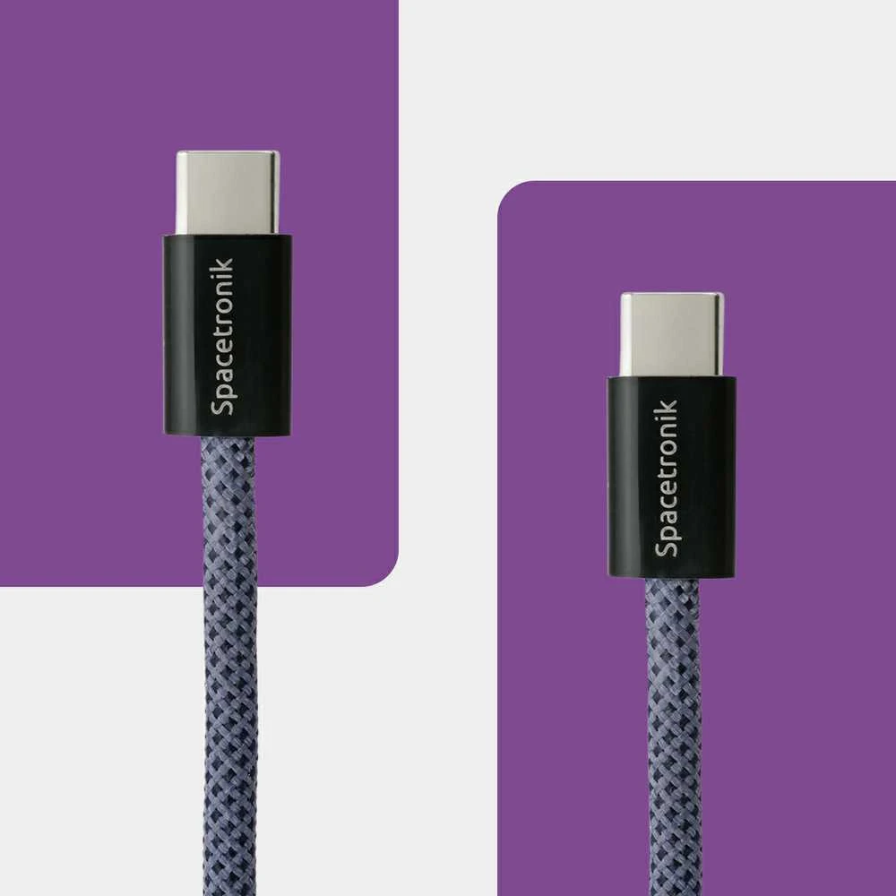 Kabelis USB-C PD100/240W Spacetronik 2m tamsiai mėlyna