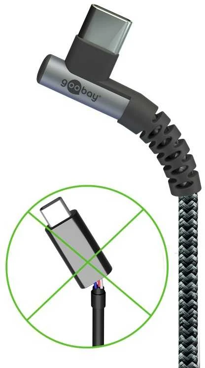 Kabelis USB-C - USB-A 2.0 Goobay KAMPINIS TEXTIL 2m