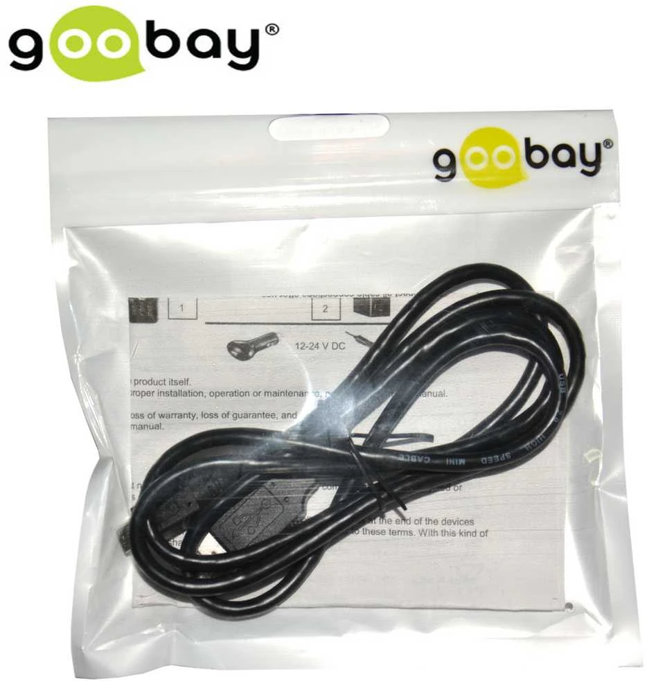 Goobay | Mikro USB įkrovimo ir sinchronizavimo kabelis | 46800 | USB-A į mikro-USB USB 2.0 kištukas (A tipas) | USB 2.0 mikro kištukas (B tipas)