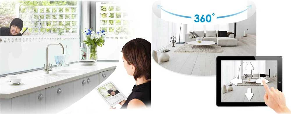 Amaryllo iCam Plus HD 360 valdymo demonstracija planšetėje