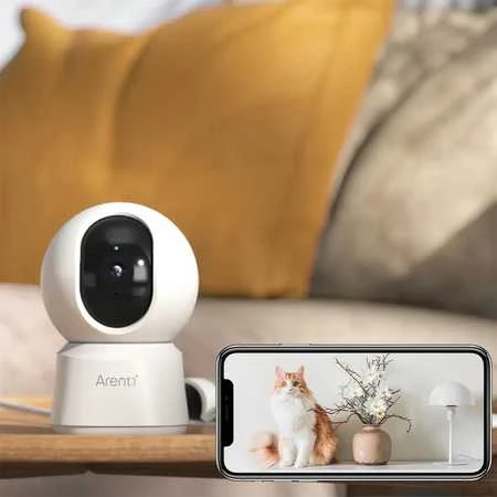 Arenti P2F 3K 5MP Wi-Fi vidinė panoraminė ir pakreipta kamera