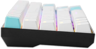Klaviatūra mechaninė Delux KM36 RGB balta ir mėlyna