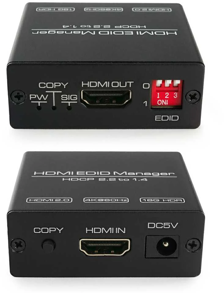 HDCP2.2 į HDCP1.4 keitiklis Spacetronik SP-H22H14