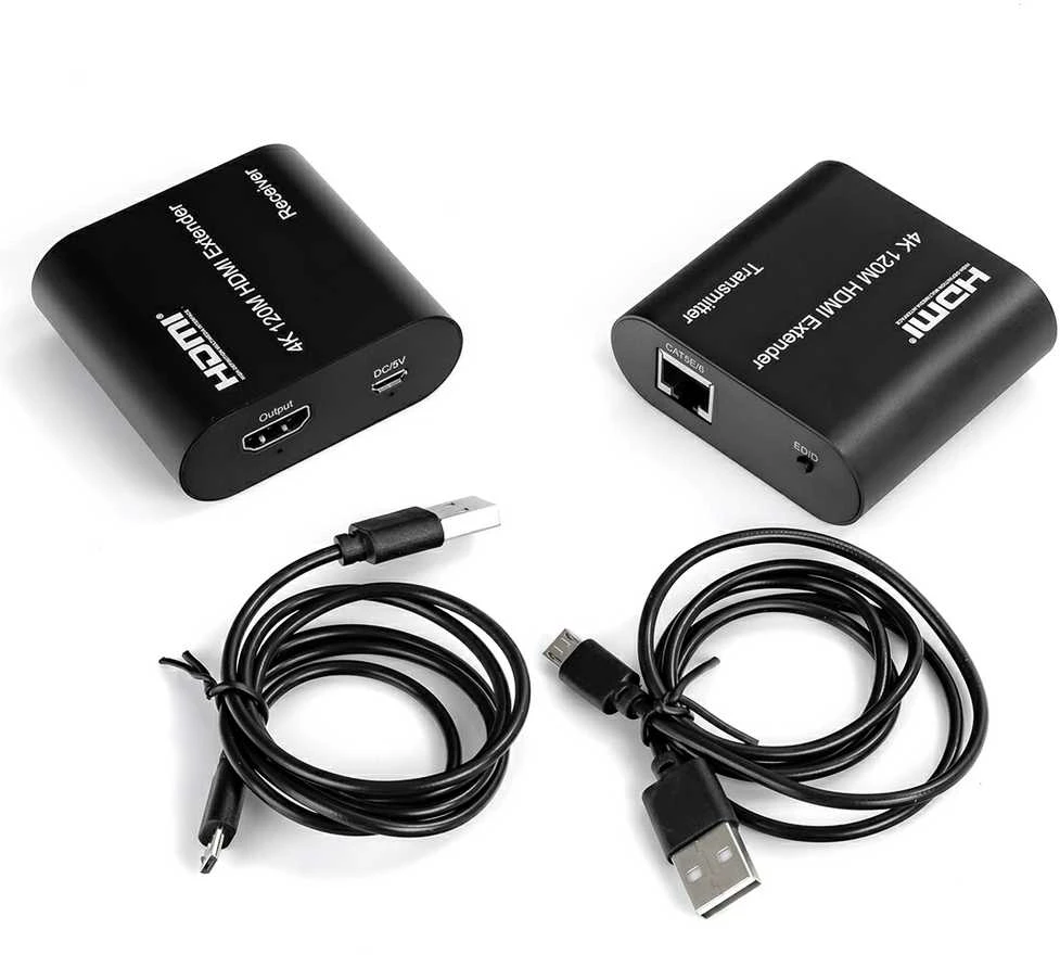 Spacetronik HDMI į LAN keitiklių komplektas su USB laidais