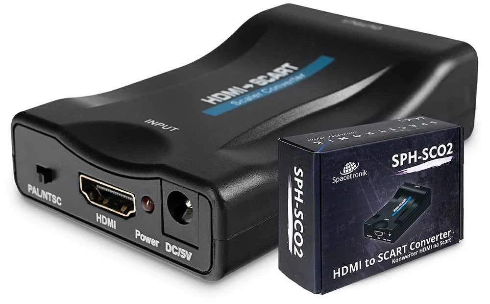 Spacetronik SPH-SCO2 HDMI į SCART adapteris su pakuote