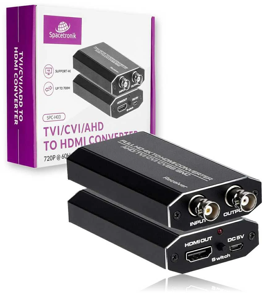 TVI-CVI AHD į HDMI keitiklis Spacetronik SPC-H03