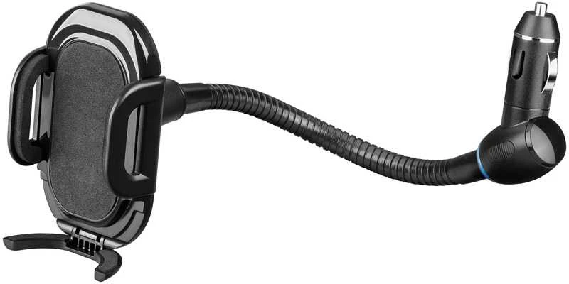 Laikiklis automobilinis su USB GĘSIA SZYJA Goobay