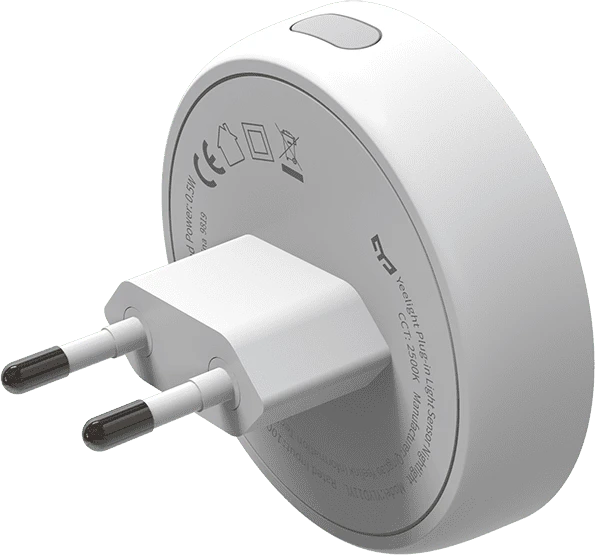 Naktinis šviestuvas Xiaomi Yeelight Plug-in Light Sensor Nightlight 0.5W, 2500K Mi Smart Home
