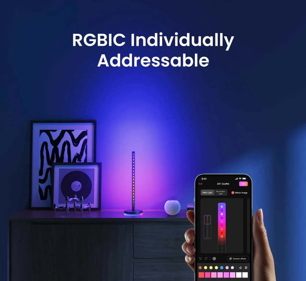 „Yeelight Beam RGBIC“ šviesos juostos dvigubas paketas | 12 W