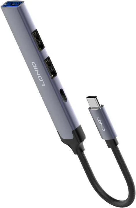 Ldnio Adapteris HUB kelių prievadų USB-C 4w1 5Gbps DS-34C