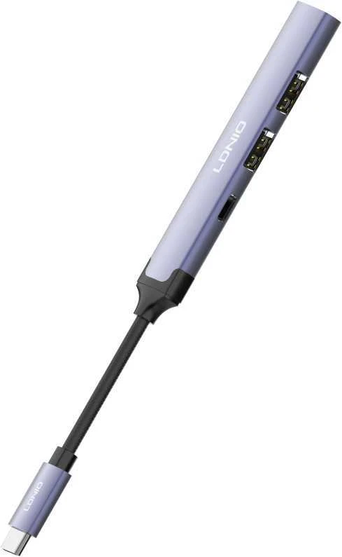 Ldnio Adapteris HUB kelių prievadų USB-C 4w1 5Gbps DS-34C
