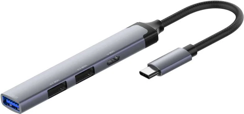 Ldnio DS-34C USB-C HUB su pintos tekstūros laidu