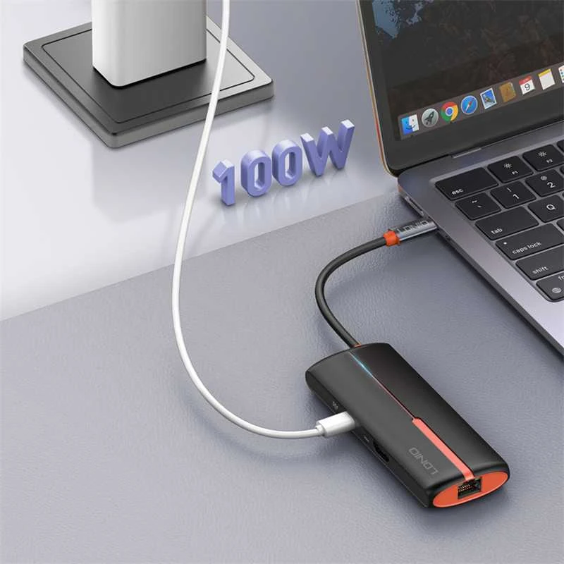 Ldnio USB-C HUB adapteris su 100W įkrovimo funkcija