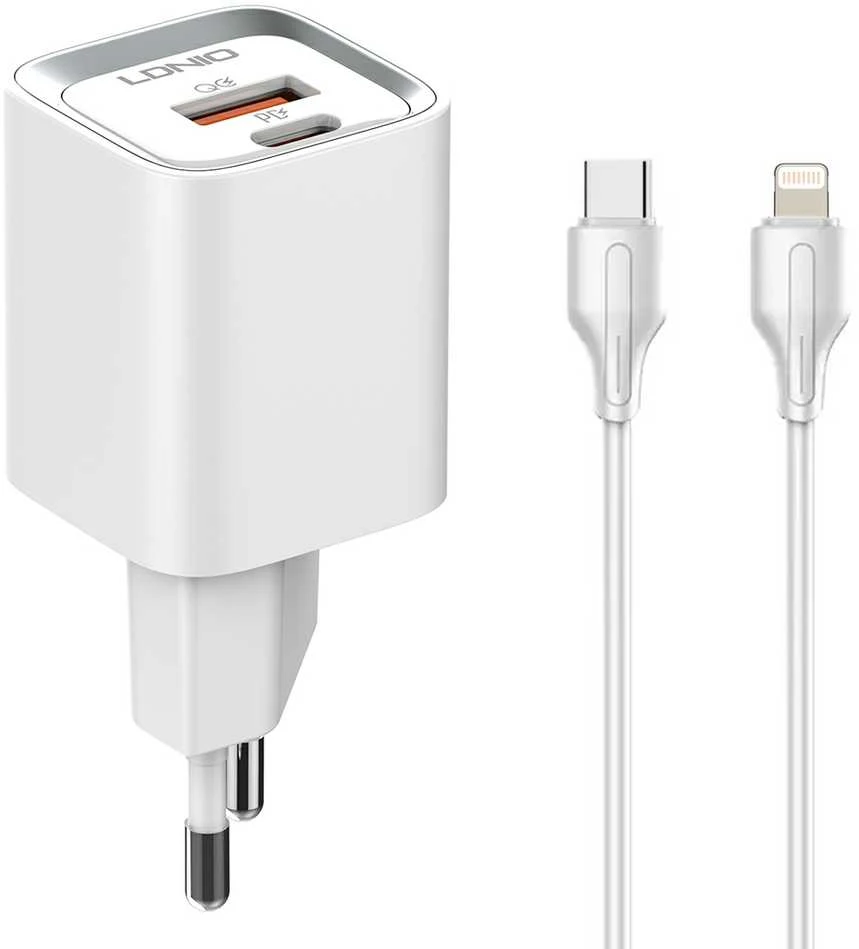 Ldnio USB įkroviklis 20 W PD QC3.0 USB-C „Lightning“ laidas