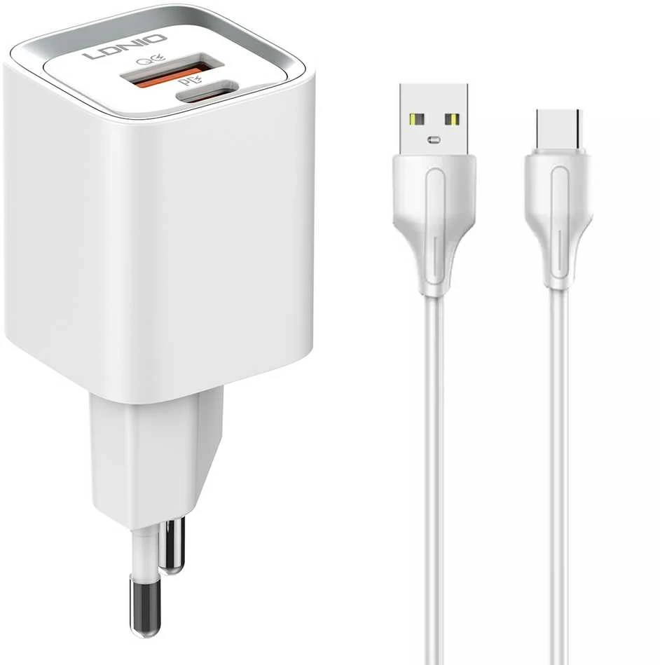 Ldnio Įkroviklis USB 20W PD QC3.0 kabelis USB-A USB-C