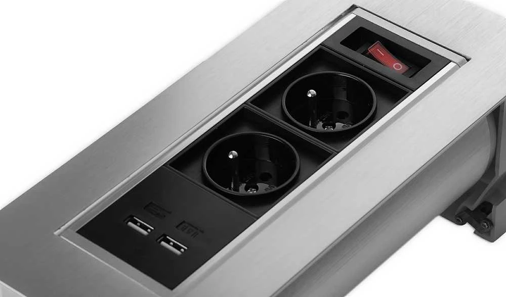 Spacetronik Biuro lizdas su USB rotary Spacetronik SPS-O24S