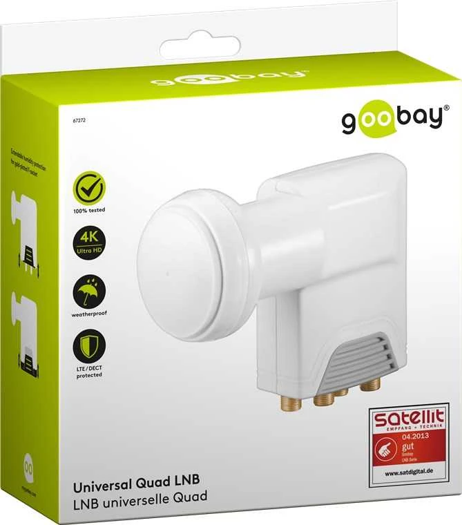 Goobay Quad Universalus LNB 0.1dB palydovinis konverteris