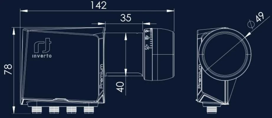 Inverto 77-116# Palydovinio keitiklio invertuotas keturgubas aukščiausios kokybės