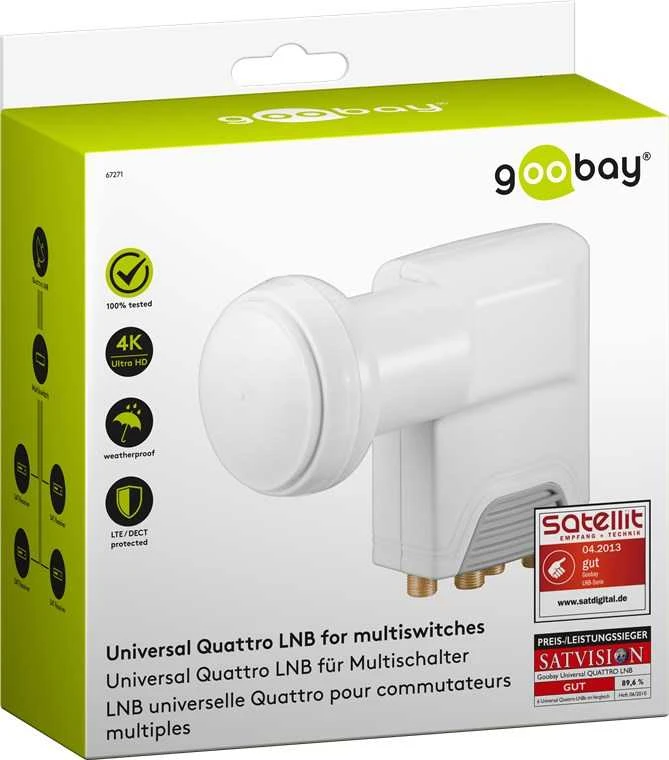 Goobay keitiklis Quattro Universalus LNB 0.1dB