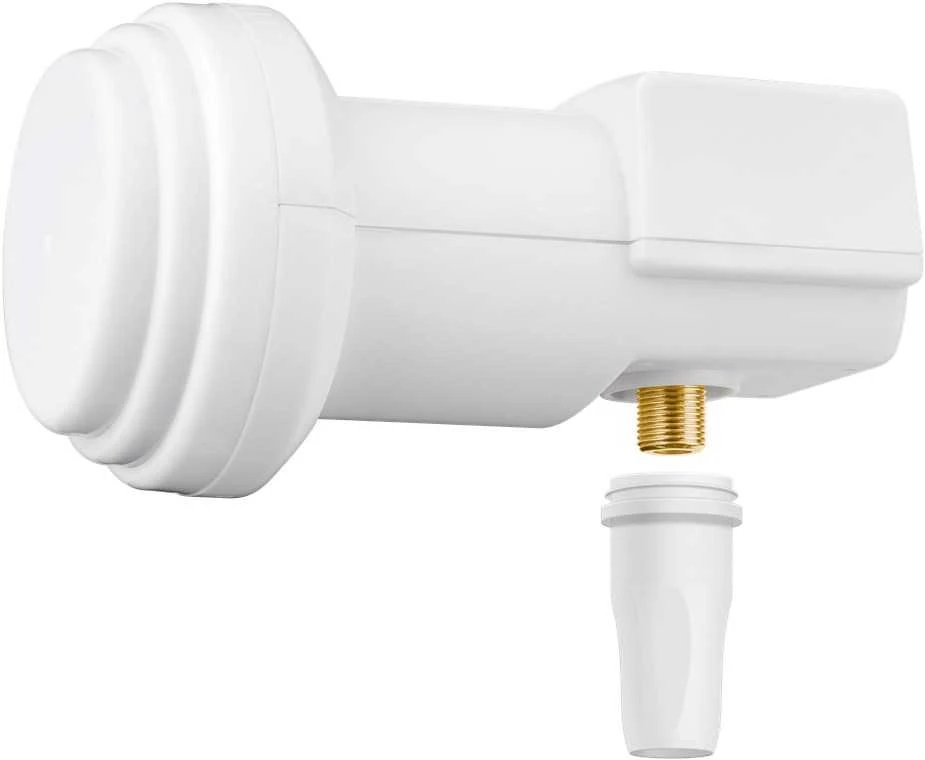 Wentronic „Goobay“ universalus vieno LNB, baltai pilkas - skaitmeninis SAT LNB (DVB-S2) 1 abonentui (4K / HDTV / 3D priėmimas) (67269)