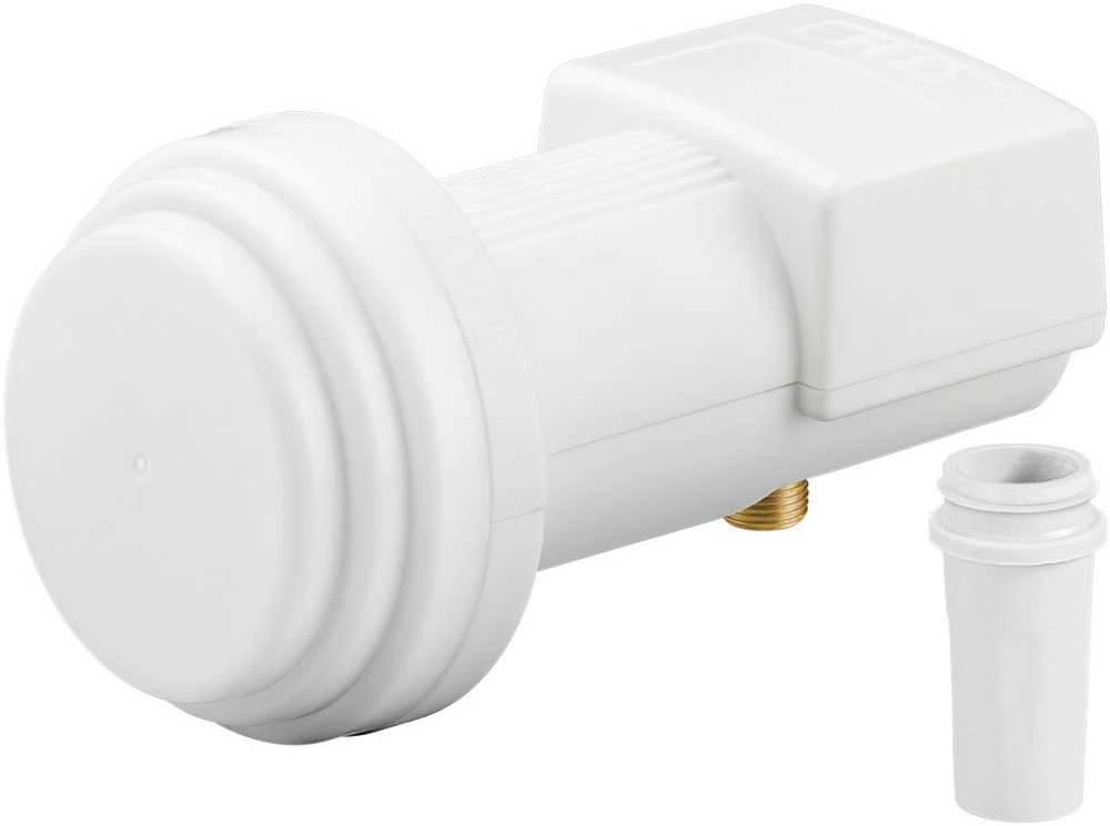 Wentronic „Goobay“ universalus vieno LNB, baltai pilkas - skaitmeninis SAT LNB (DVB-S2) 1 abonentui (4K / HDTV / 3D priėmimas) (67269)
