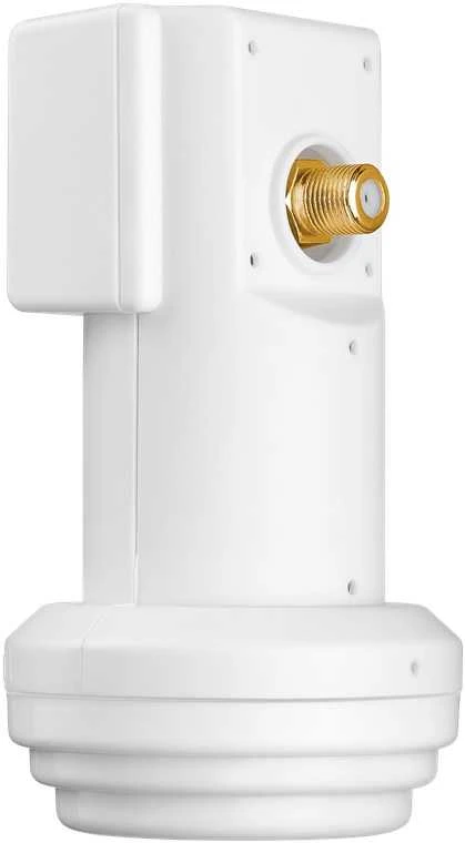 Wentronic „Goobay“ universalus vieno LNB, baltai pilkas - skaitmeninis SAT LNB (DVB-S2) 1 abonentui (4K / HDTV / 3D priėmimas) (67269)