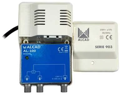 Alcad AI-100 VHF-UHF 1in/2out plačiajuostis stiprintuvas