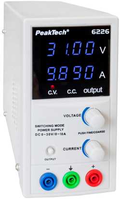 Laboratorinis maitinimo šaltinis 30V 10A PeakTech 6226