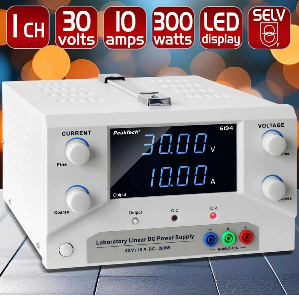 Maitinimo šaltinis laboratoryjny 30V 5A PeakTech 6194