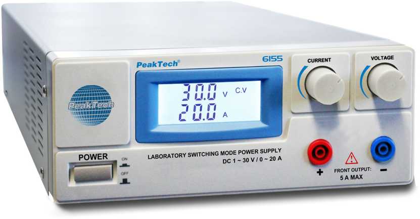Maitinimo šaltinis laboratoryjny 600W 30V 20A PeakTech 6155