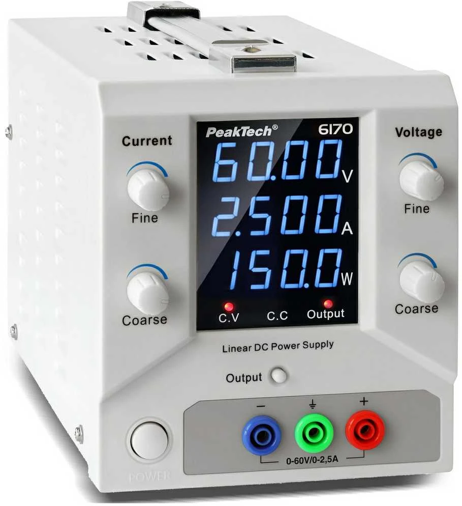60 V 2,5 A „PeakTech 6170“ laboratorinis maitinimo šaltinis