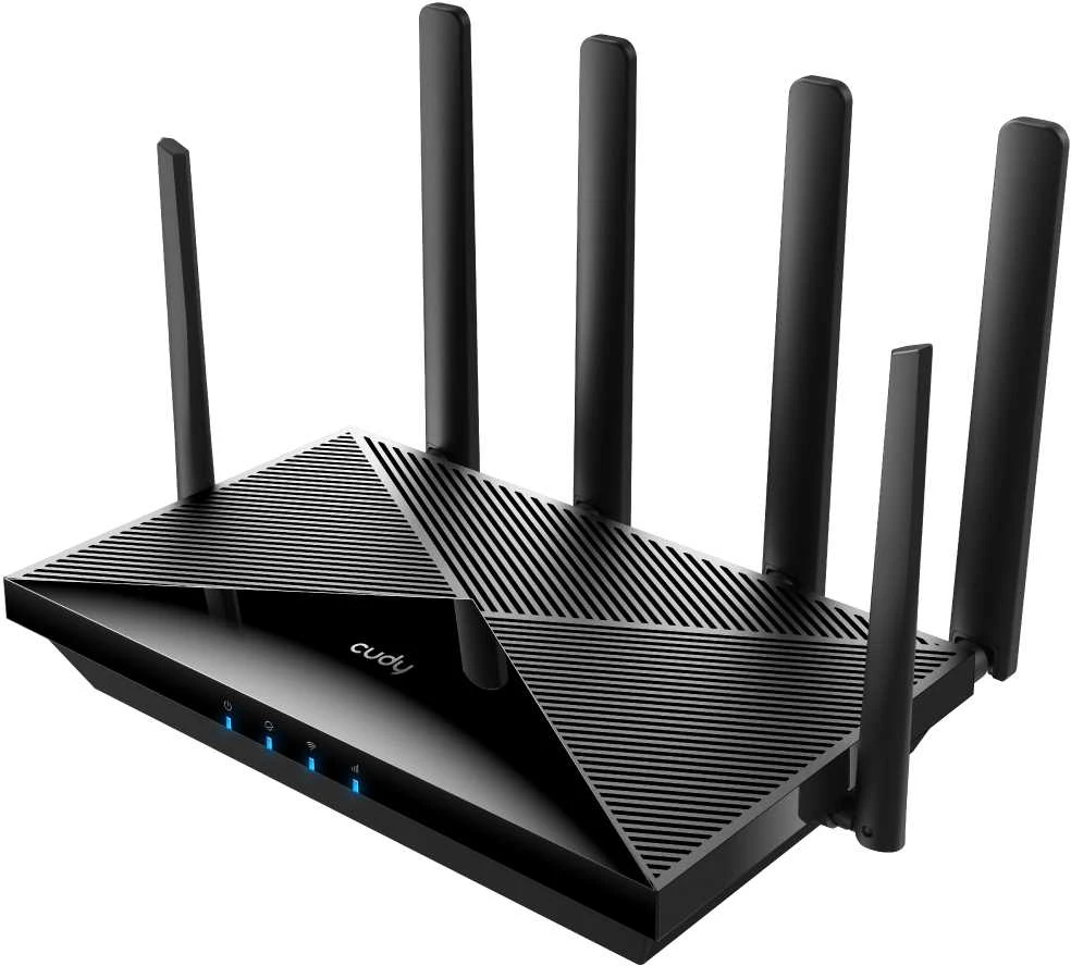 Cudy P5 belaidis maršrutizatorius Gigabit Ethernet dviejų dažnių (2,4 GHz / 5 GHz) 5G Juodas