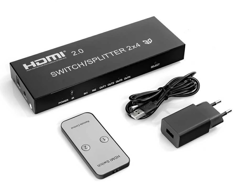 Matrix HDMI 2/4 Spacetronik SPH-M241 4K 60Hz