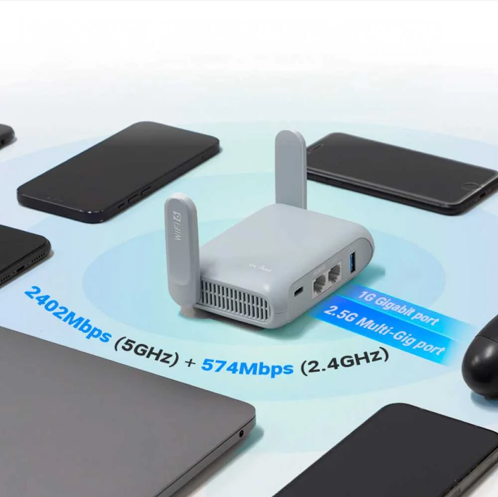 Maršrutizatorius mini Wi-F 6 GL-iNet Ber