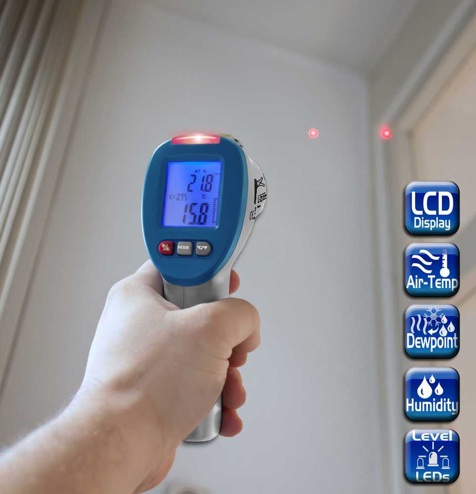 PeakTech 5400 temperatūros, drėgmės ir rasos taško matuoklis