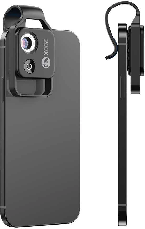 Žiūronai Apexel Skaitmeninis mikroskopo objektyvas telefonui 200x LED
