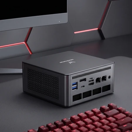 Minisforum kompiuteris su AMD Ryzen 7 8845HS
